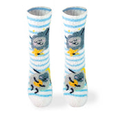 Sleeping Sheep Fuzzy Print Sock